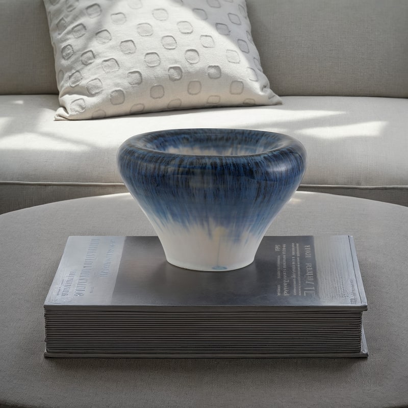 Stoneware Bowl in Reactive Glaze - 6.63"L x 6.63"W x 4.25"H