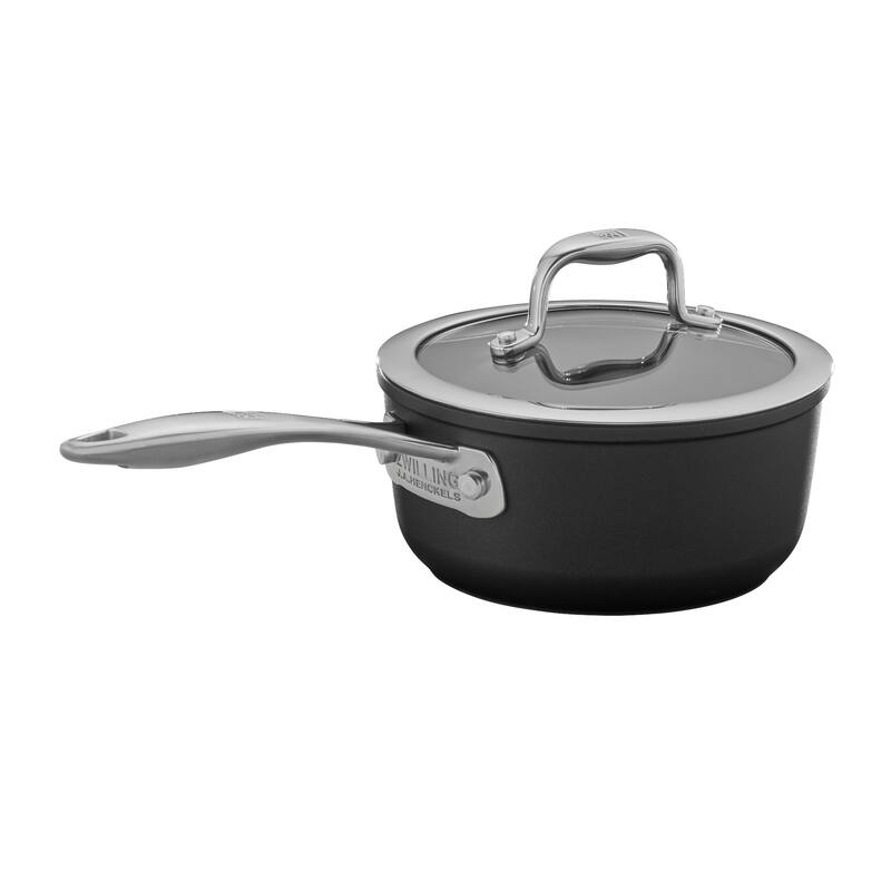 ZWILLING Non-Stick Aluminum Sauce Pan with Lid - Black - 1.5-qt