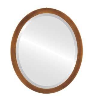 Manhattan Framed Oval Mirror in Sunset Gold