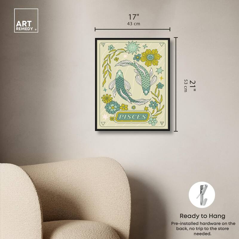 Pisces Stars Card Canvas by Art Remedy