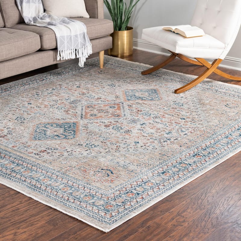 Traditional Haifa Collection Area Rug - Multi - 8' Square