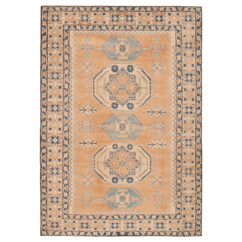 ECARPETGALLERY Hand-knotted Finest Ghazni Copper, Tan Wool Rug - 7'2 x 10'4 - Copper/ Tan - 7'2 x 10'4