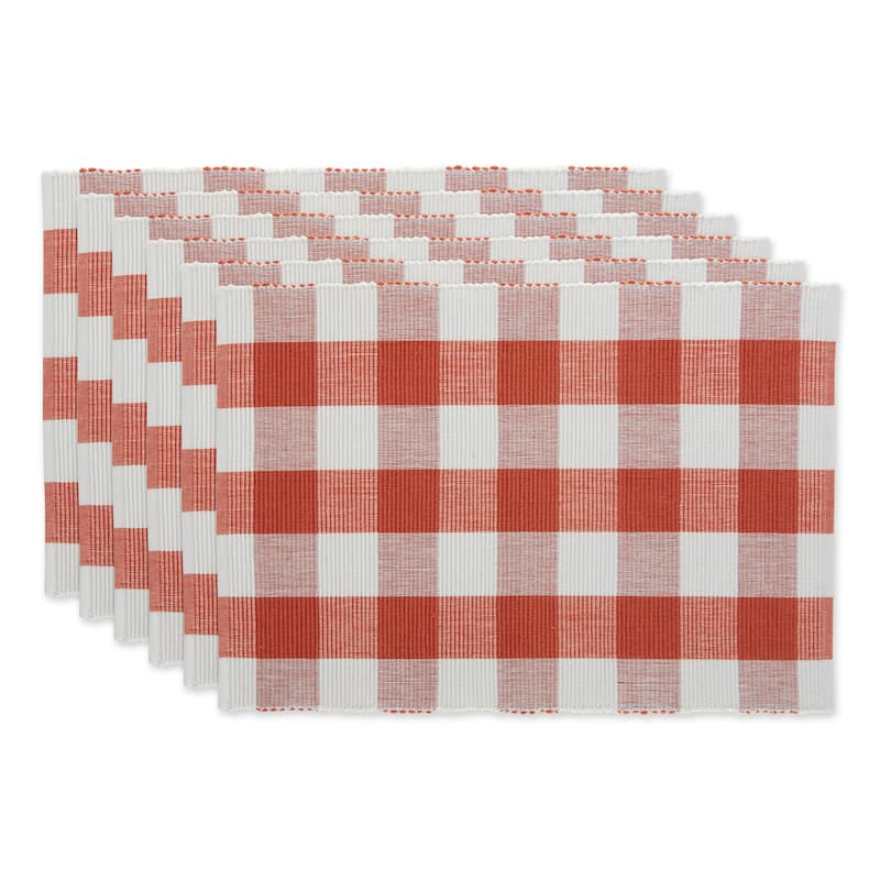 DII Vintage Red Buffalo Check Napkin (Set of 6)
