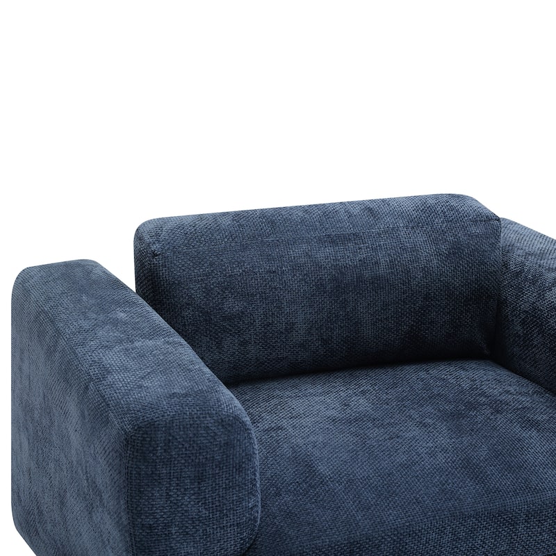 45.5" Woven Velvet Accent Chair