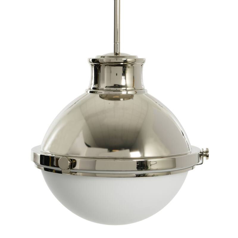 Robert Stevenson Lighting Cameron - Metal and Glass Ceiling Light - Polished Nickel