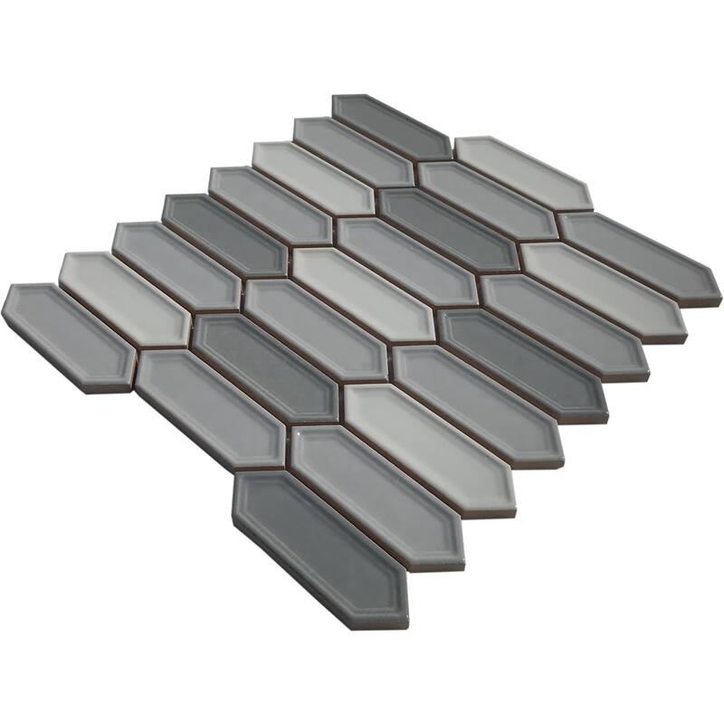 Forio 1.2" x 4.2" Picket Glossy Porcelain Mosaic Tile