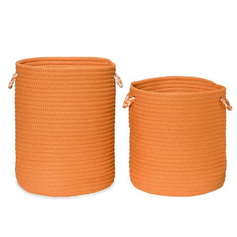 Indoor/Outdoor Sundance Woven Hamper Baskets 8-colors Size-Sm/Lrg