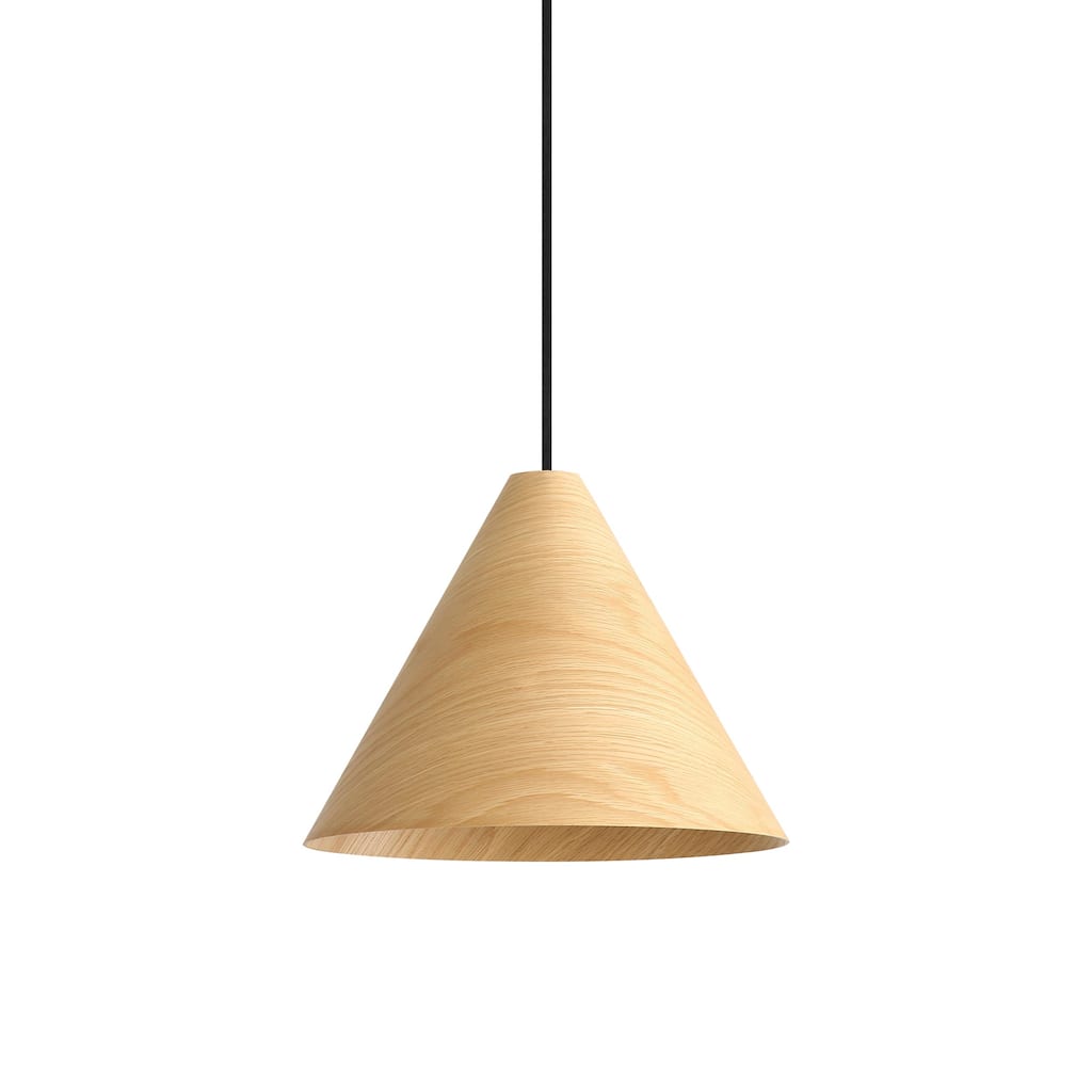 Conique 1-Light Pendant in Light Walnut - Silver