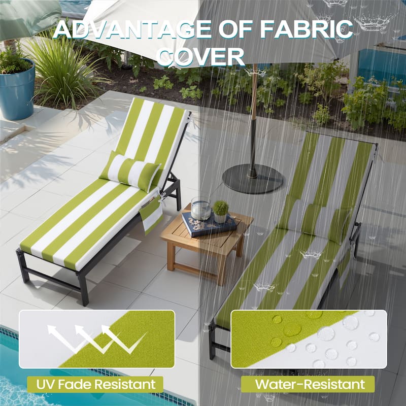 Pellebant Outdoor Lounge Chair Cushions with Pillow