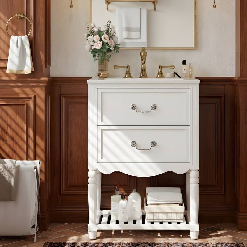 24'' Bathroom Vanity with Ceramic Sink