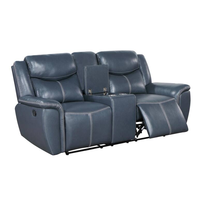 Stanwicke Blue 2-piece Motion Reclining Sofa Set