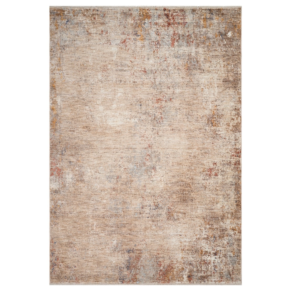 Albany Vintage Power-Loom Beige Area/Runner Rug