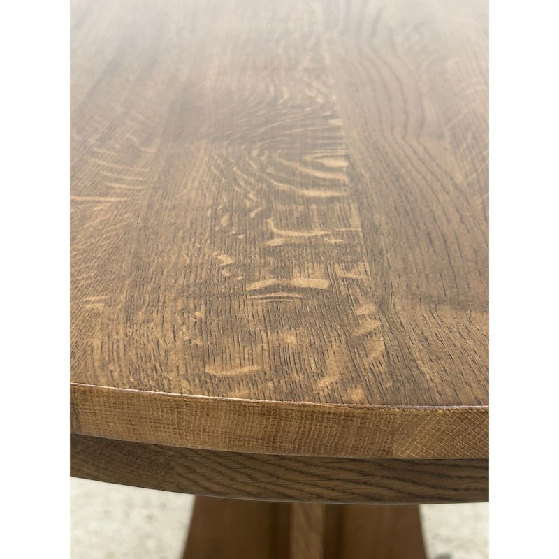 Mission Quarter Sawn Oak Round Dining Table, Kitchen Table - 42"