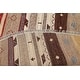 preview thumbnail 6 of 13, Striped Gabbeh Kashkoli Area Rug Wool Handmade Oriental Carpet - 7'9" x 8'2" Round