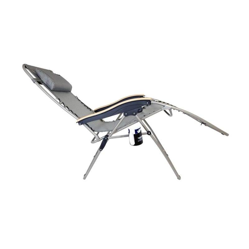 TravelChair Zero Gravity Reclining Lounge Chair Salt & Pepper