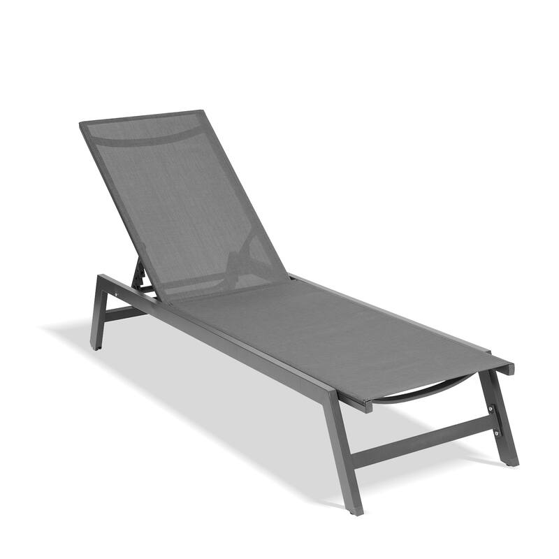 Outdoor Patio Lounge Chairs with Wheels, FivePosition Adjustable