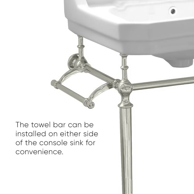Victoriahaus Bath Console in Polished Nickel