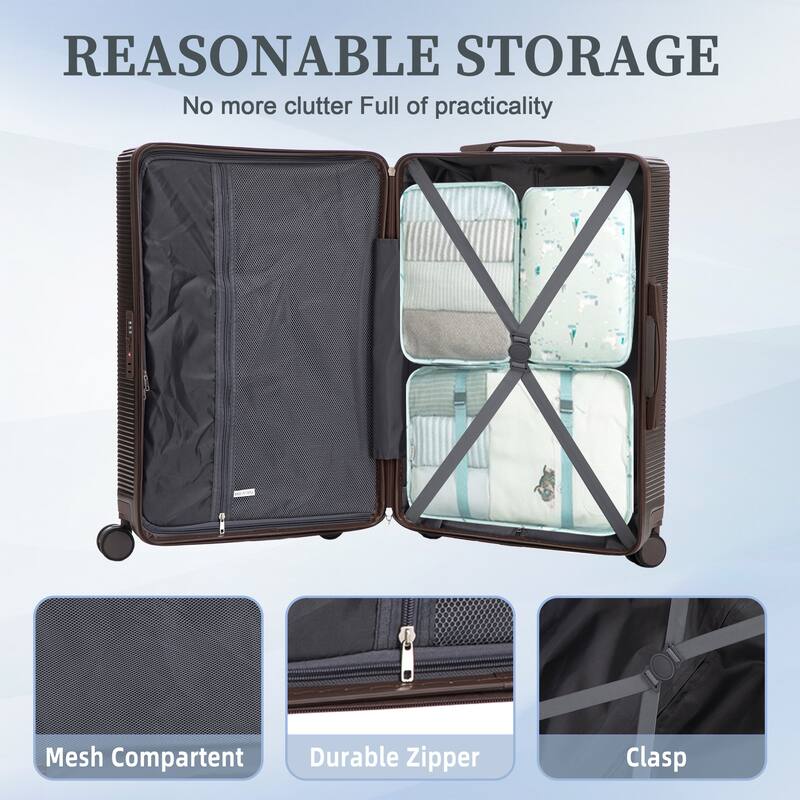 20"/24"/28" 3 pcs/set in ABS Spinner Wheel Luggage, Carry on Suitcase, Matching Color, TSA Combination Lock