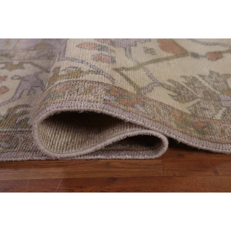Large Oushak Oriental Rug Handmade Wool Carpet - 9'11"x 14'0"