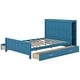 preview thumbnail 22 of 34, Grey Full Platform Bed with Drawers, Storage Shelves, Headboard & Footboard