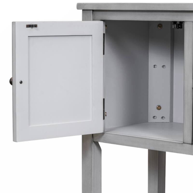 Cambridge Series Ample Storage Vintage Console Table with Four Small Drawers and Bottom Shelf
