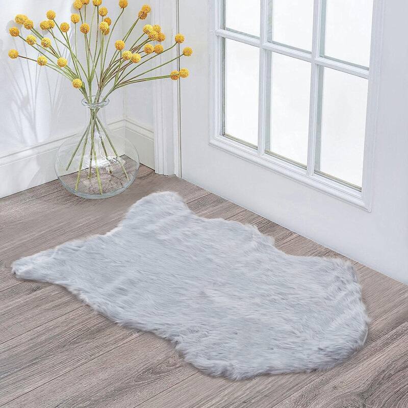 Serenta Shag Sheepskin Silky FauxFur Area Rug Sofa Decor - 24" x 36" - 24" x 36"