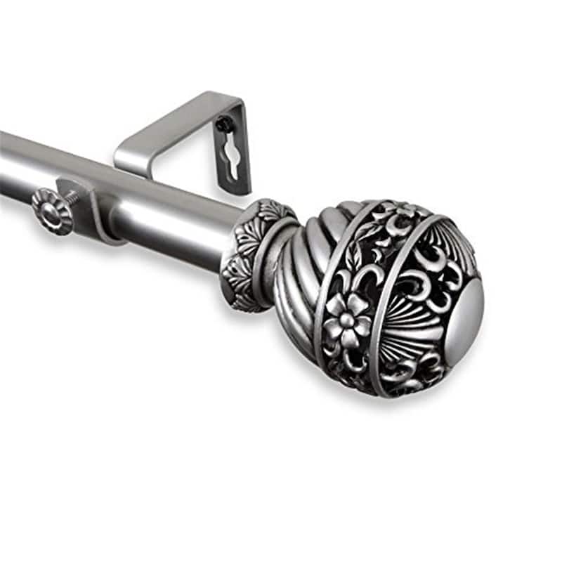 Lanette Curtain Rod - Decorative Twist Finial Rod - Home Imports Emporium - 240