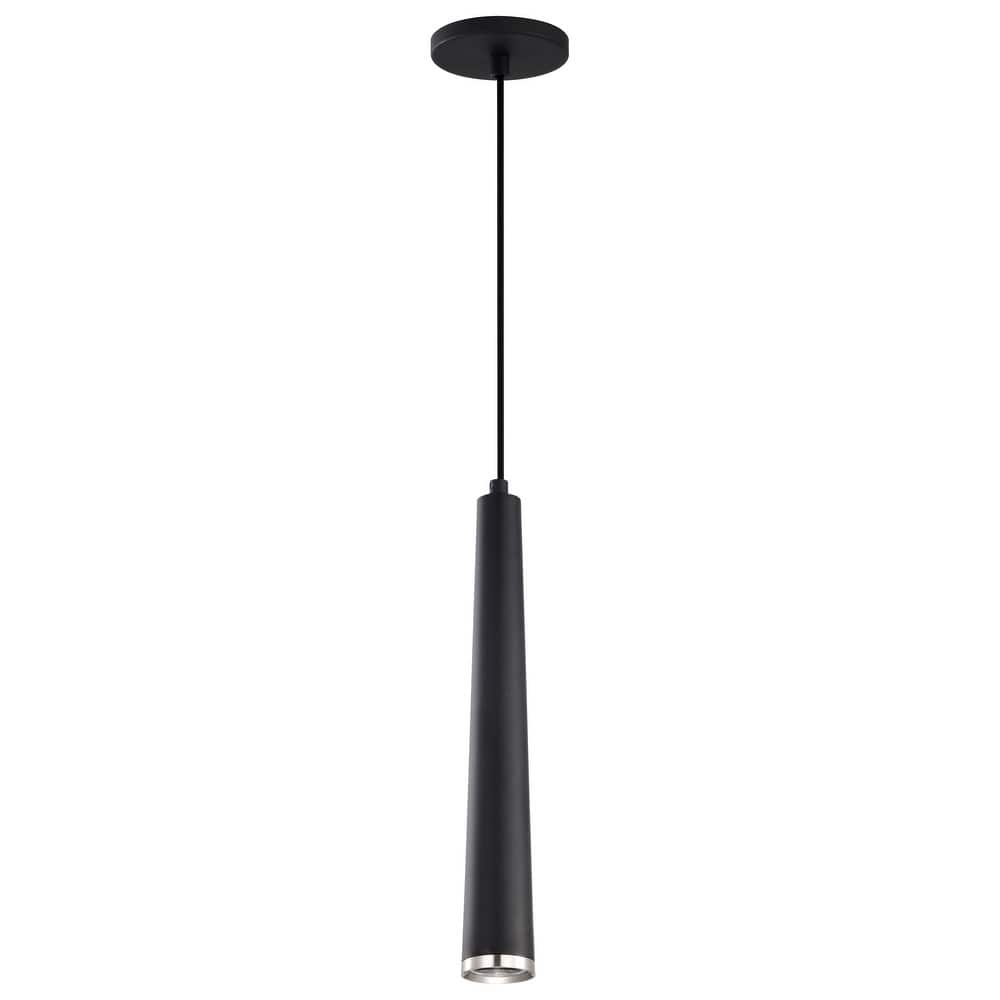 Melrose 12 Watt 16" LED Pendant Matte Black and Brushed Nickel Finish