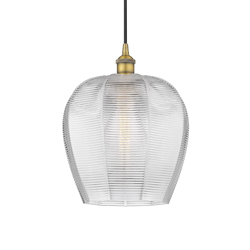 Innovations Lighting 616-1P-15-12 Norfolk Pendant Norfolk 12" Wide - Brushed Brass / Clear