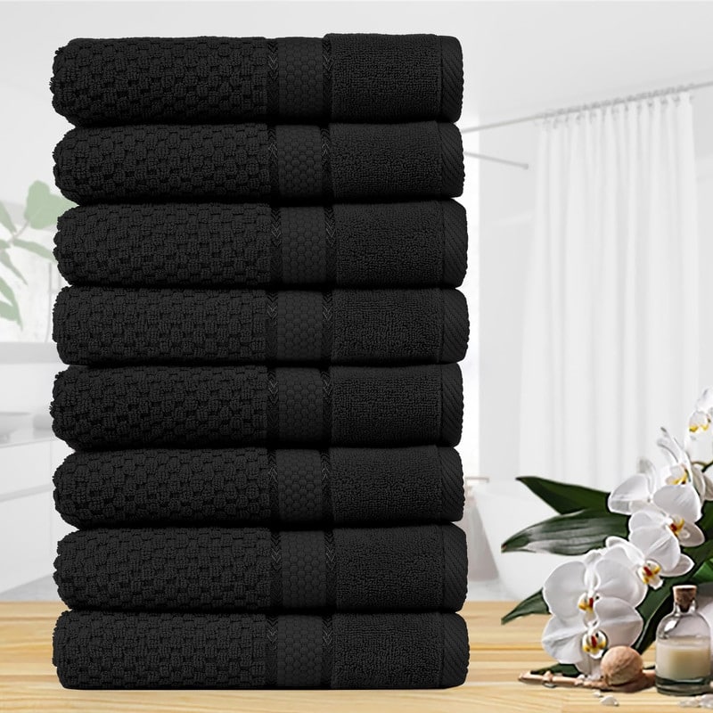 Bathroom Hand Towels Popcorn Textured-18 X 28 Inch by Ample Decor