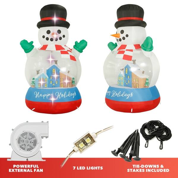 Shop Holidayana 8 Ft Inflatable Christmas Snow Globe Outdoor
