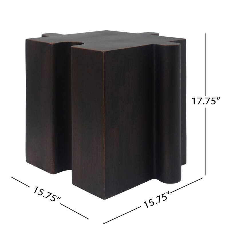 Puzzle Art Side Table, Modular Side Table, Antique Copper Side Table