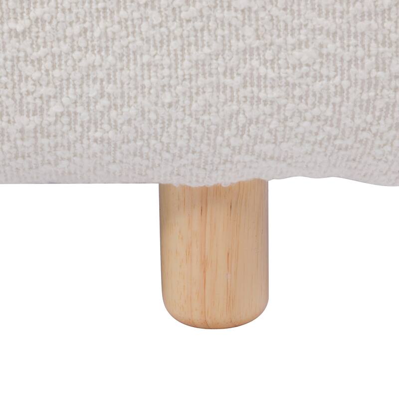 Christopher Knight Home - Eleanor Fabric Upholstered Platform Bed with Curve-Shaped Design