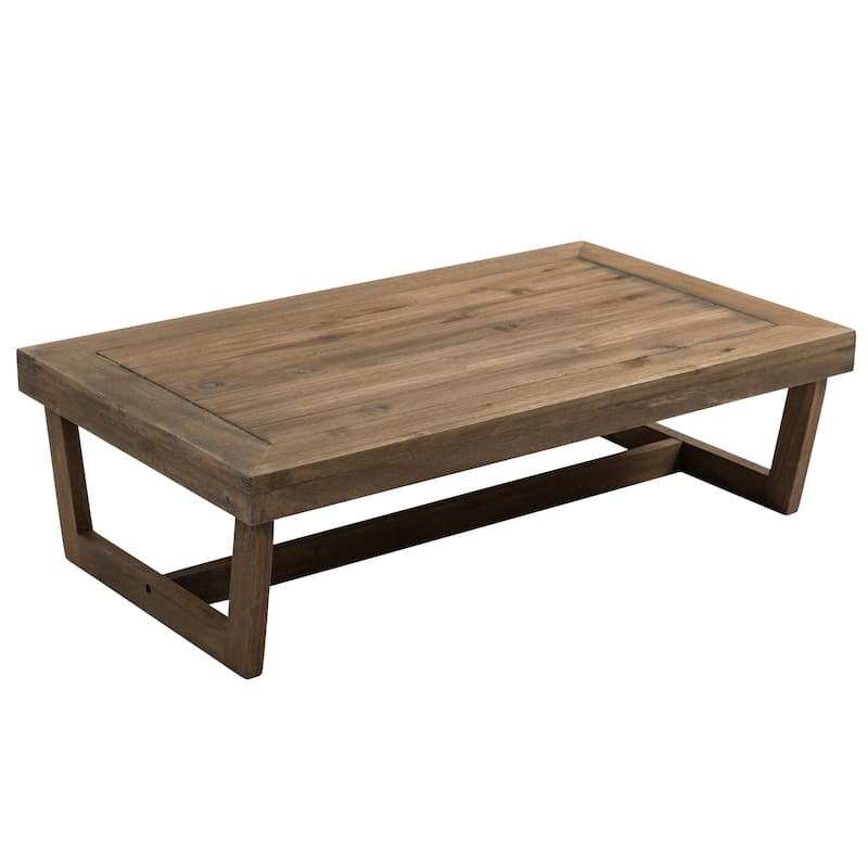 Sectional Wood Furniture 2 Seat Armless Patio Sofa