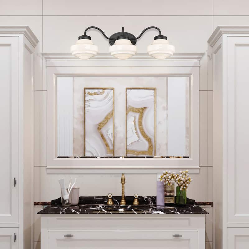 Golden Lighting Ingalls 3-light Vanity in Matte Black