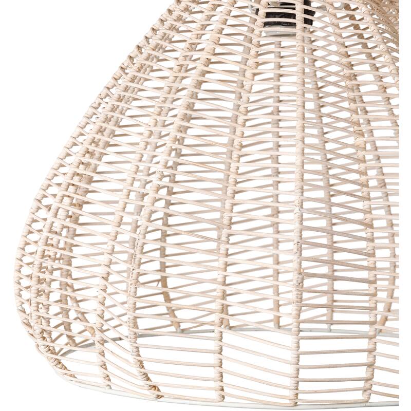 Juliette Rattan Bohemian Pendant Light - 76"H x 19"W x 19"D