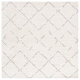 preview thumbnail 29 of 154, SAFAVIEH Arizona Shag Nevada 1.2-inch Thick Rug 5'1" Square - Ivory/Beige