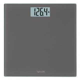 Taylor Digital Glass Bathroom Scale with Charcoal Finish