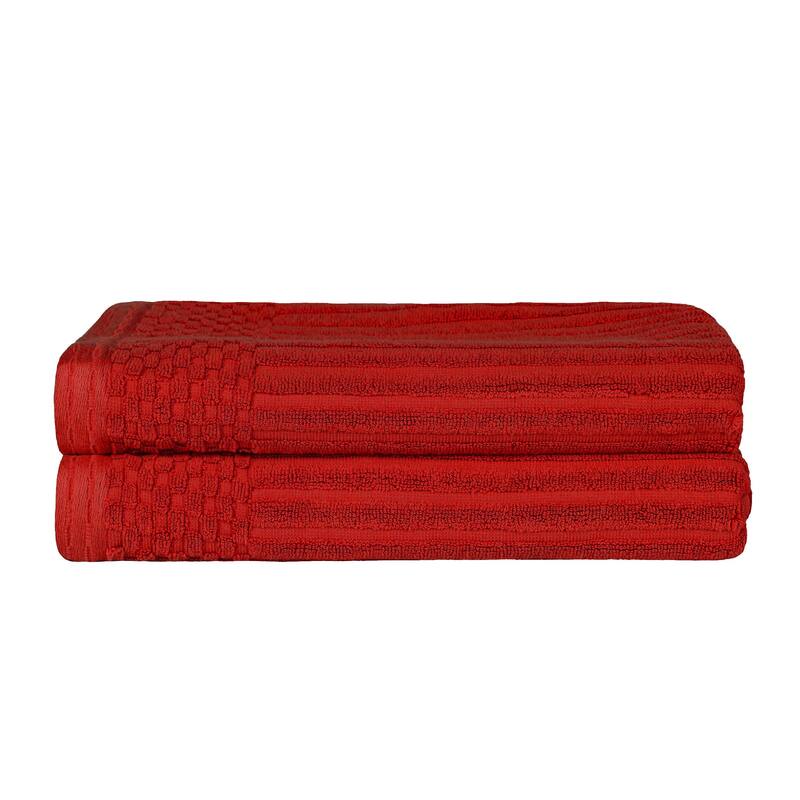 Superior Ribbed Cotton Absorbent Heavyweight Bath Towel Set