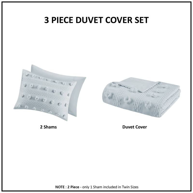 Intelligent Design Lucy Clip Jacquard Duvet Cover Set (Insert Excluded)
