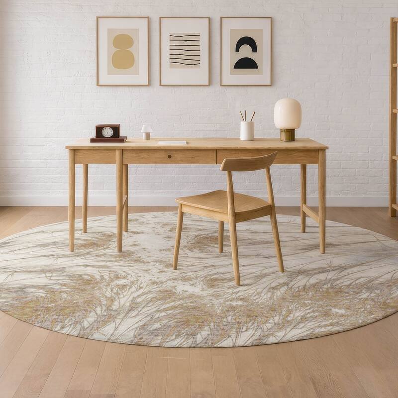 Machine Washable Indoor/ Outdoor Modern Cheraw Chantille Rug