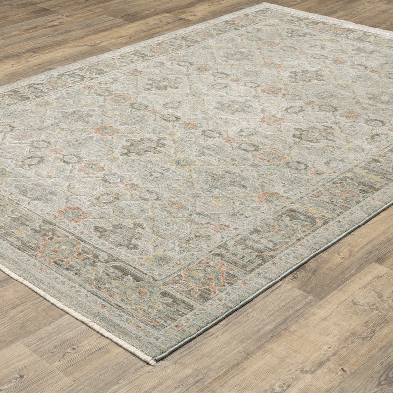 Kellan Vintage Floral Beige/ Multi Area Rug