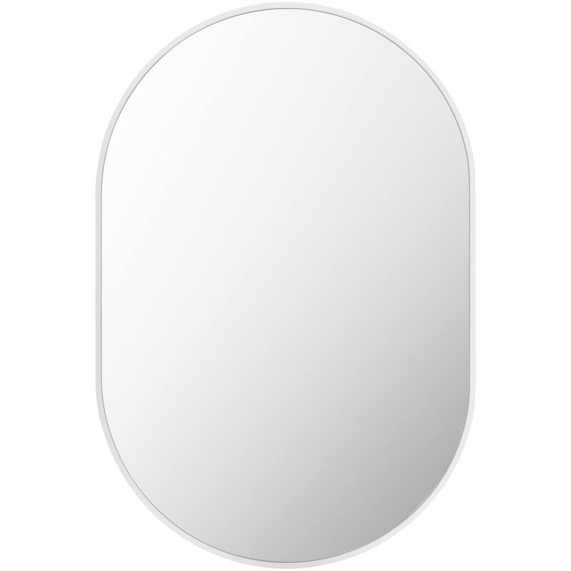 Livabliss Aranya Modern Aluminum Oval Pill-Shaped Accent Mirror