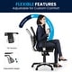 preview thumbnail 11 of 17, Nicholas Mid-Back Black Mesh Multifunction Executive Swivel Ergonomic Office Chair with Adjustable Arms