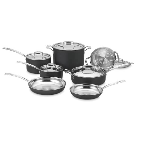 Gotham Steel Diamond Pots and Pans Set Nonstick Cookware Set Includes  Skillets Fry Pans Stock Pots, Dishwasher and Oven Safe12 Pcs 
