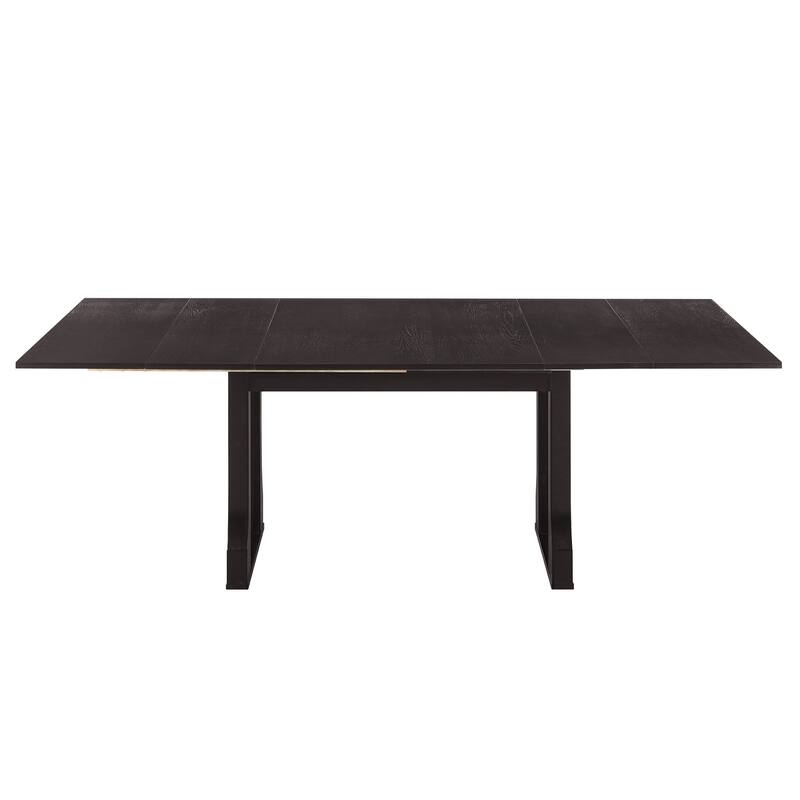 Roomfitters Modern 6-Piece 82.7" Extendable Dining Table Set with Wicker Back Chairs and Bench