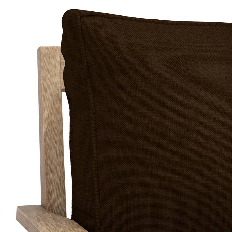 SAFAVIEH Couture Martinique Wood Patio Sofa - 82"W x 35"D x 32"H