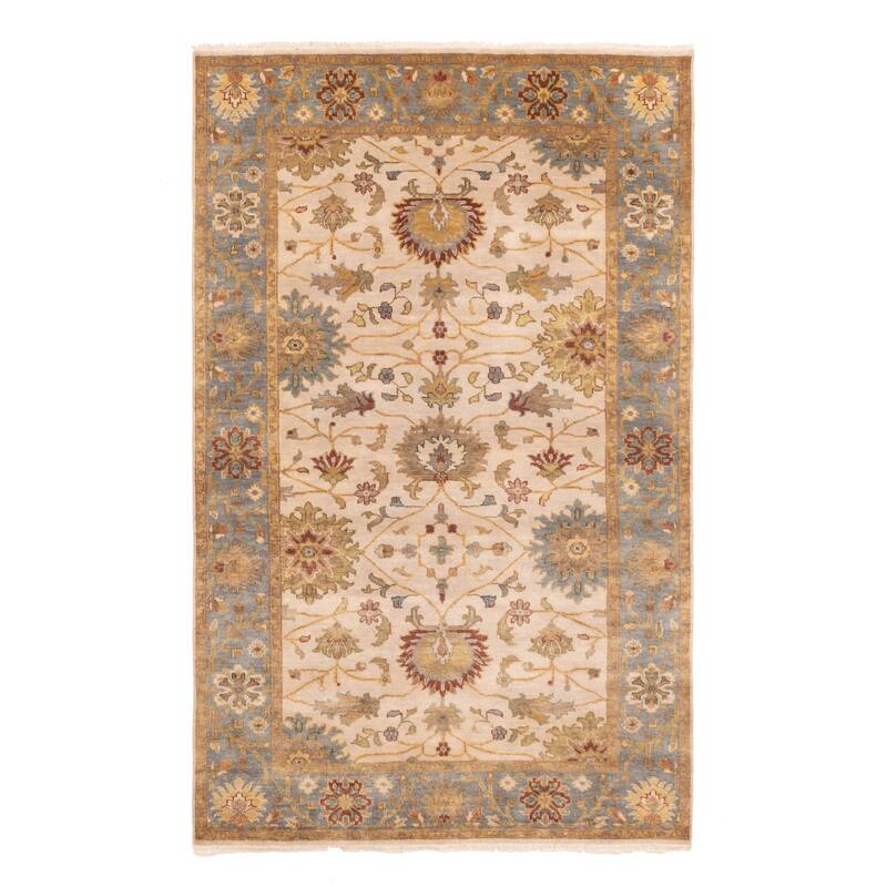 ECARPETGALLERY Hand-knotted Jules Serapi Ivory Wool Rug - 5'0 x 8'0