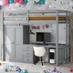 preview thumbnail 20 of 33, Modern Desige Twin Size Loft Bed with Wardrobe,Desk and Storage Drawers Gray