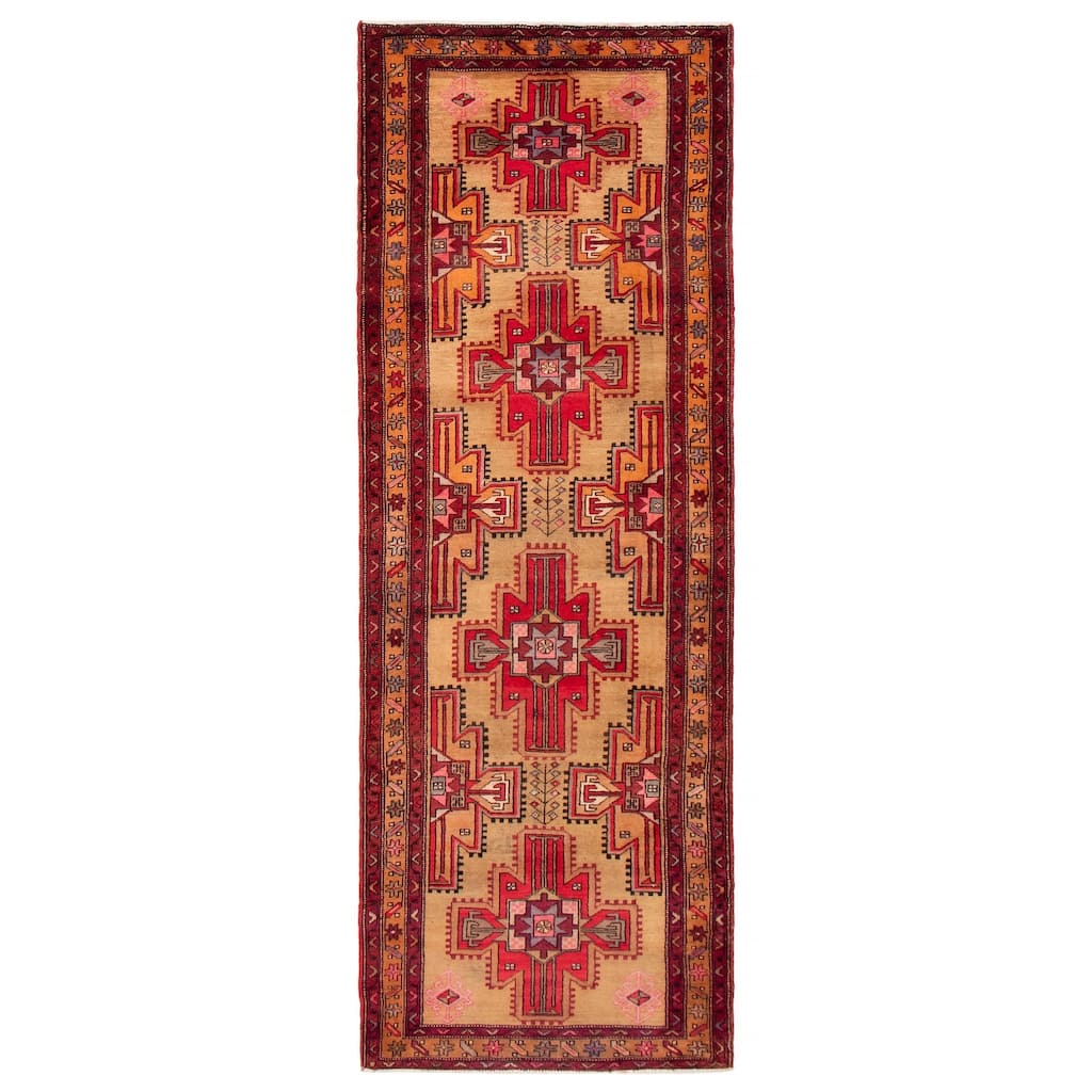 ECARPETGALLERY Hand-knotted Konya Anatolian Tan Wool Rug - 3'9 x 10'8